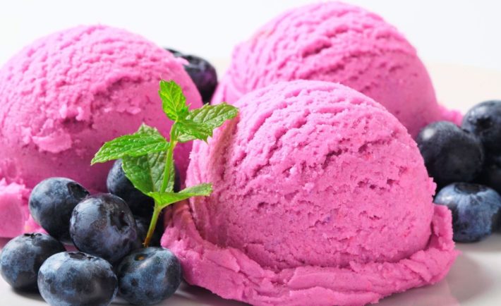 Blueberry ice cream